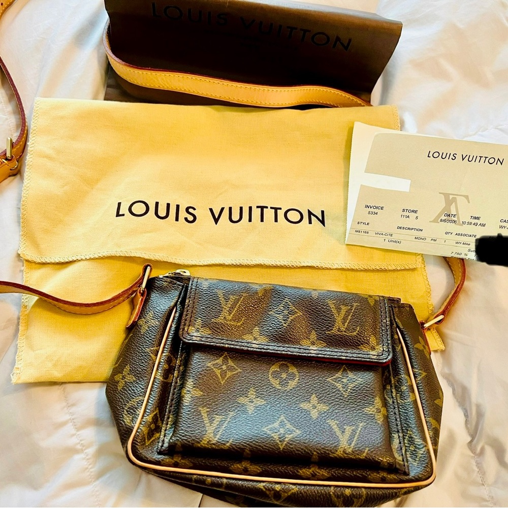 Authentic Louis Vuitton Mono PM Viva-Cite shoulder/crossbody bag w/dust bag